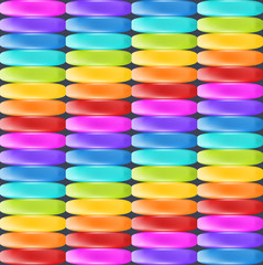 Rainbow backdrop with realistic glossy stripes. Fun abstract backdrop for decor and selebration. 