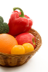 Fruit and Vegetables in a Basket