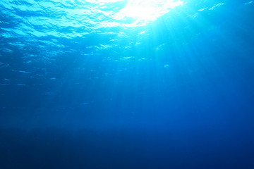 Fototapeta na wymiar Abstract blue underwater background