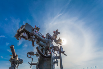 a shooting gun on the battleship