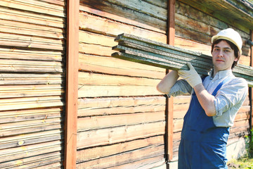 a man in the form of a builder