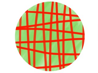 soft-color vintage pastel abstract circle logo watercolor background with colored (shades of red and green color), illustration