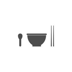 Spoon, cup, sticks icon. Elements of Chinese culture icon. Premium quality graphic design icon. Baby Signs, outline symbols collection icon for websites, web design, mobile app