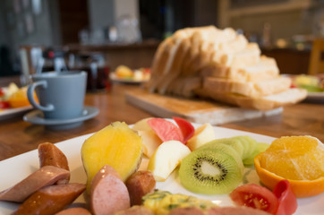 Obraz premium breakfast on table