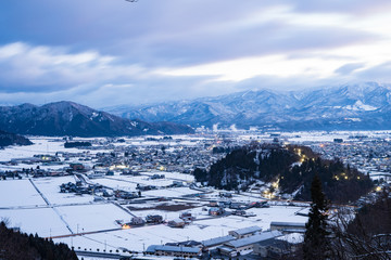 福井県の天空の城越前大野城