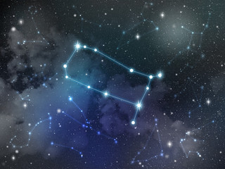 Obraz premium Gwiazda konstelacji Gemini Zodiak