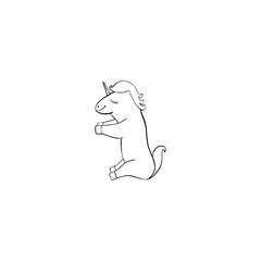 Unicorn cartoon icon