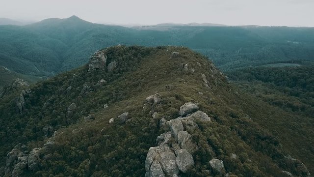 On top of Mount Roland in Tasmania during the day.