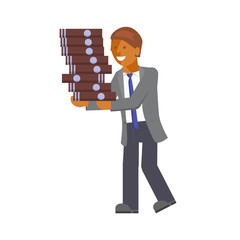 Businessman hauls docs