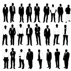 vector, isolated silhouette of man set