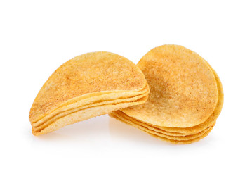 potato chips isolated on white background