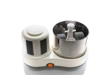 Chocolate grinder machine with clipping path on isolated background.