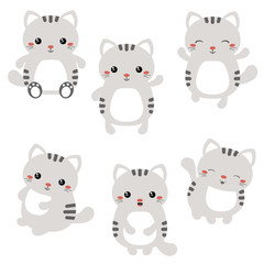 Set of cute cats