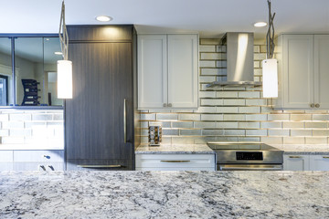 Modern kitchen room in a condo home