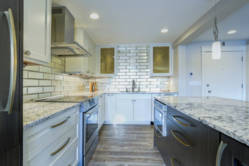 Obraz premium Modern kitchen room in a condo home