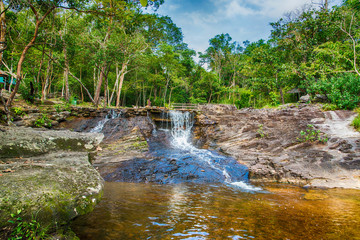 Obraz premium Kham Hom Waterfall at Huai Yang, Mueang Sakon Nakhon District, Thailand