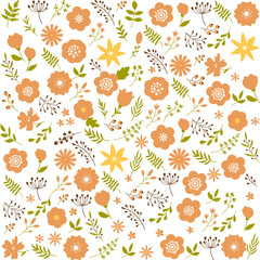 Floral seamless pattern background. Spring design decorative texture. 