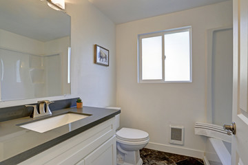 White clean bathroom interior