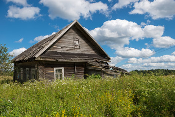 Ruined house in the village