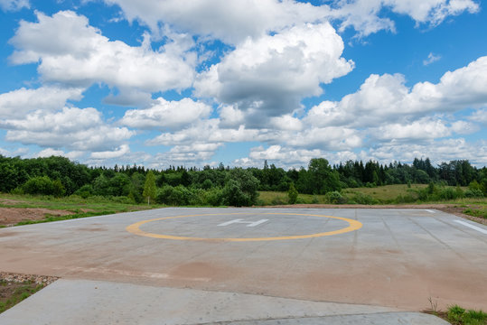 Heliport in the forest