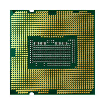 CPU or Central processing unit microchip and clipping path