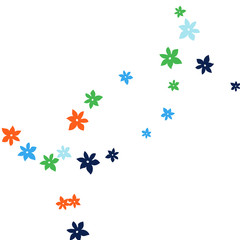 Festive Background with Colorful  flowers. Feminine Pattern for Postcard, Print, Banner or Poster. Small Pretty  flowers For Party Decoration, Wedding, Birthday or Anniversary Invitation. 