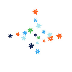 Festive Background with Colorful  flowers. Feminine Pattern for Postcard, Print, Banner or Poster. Small Pretty  flowers For Party Decoration, Wedding, Birthday or Anniversary Invitation. 