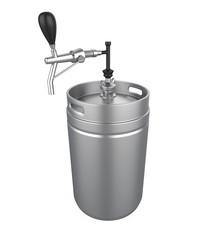 Metal Beer Keg Isolated