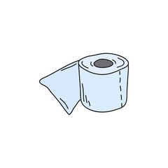 Toilet paper for wc.Color Vector icon