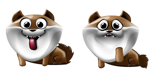 Fototapeta premium funny and sad doggy