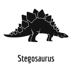 Stegosaurus icon. Simple illustration of stegosaurus vector icon for web. © anatolir