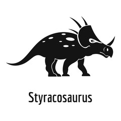 Styracosaurus icon. Simple illustration of styracosaurus vector icon for web.