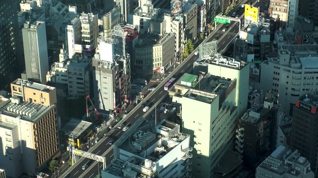 Japan Tokyo Roppongi crossing view from above October 2017
