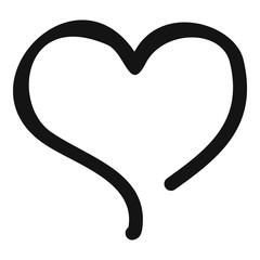 Sketch heart icon. Simple illustration of sketch heart vector icon for web.
