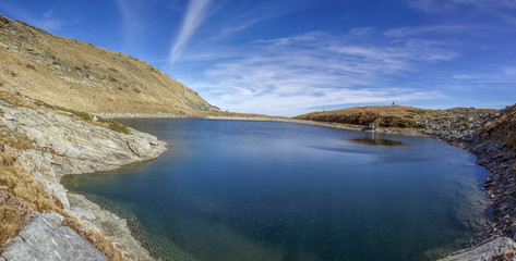Fototapeta na wymiar Mountain Lake reflection - Big Lake on Pelister, Macedonia