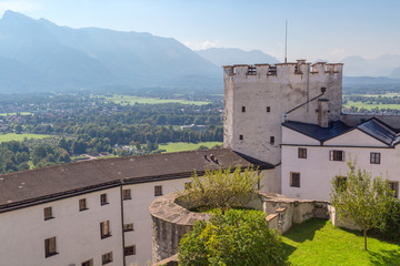 Yard View of Historical Hohensalzburg Fortress