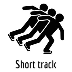 Shorttrack icon. Simple illustration of short track vector icon for web.
