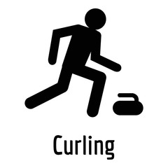 Curling icon. Simple illustration of curling vector icon for web.