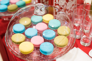 Colorful sweet set with decoration for party