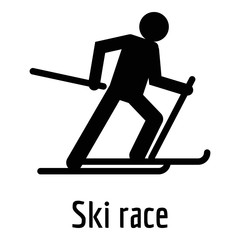 Ski race icon. Simple illustration ofski race vector icon for web.
