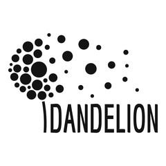 Beautiful dandelion logo icon. Simple illustration of beautiful dandelion vector icon for web.