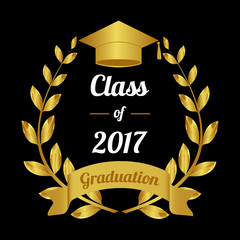 Symbol graduate. Graduate certificate. Class of 2017