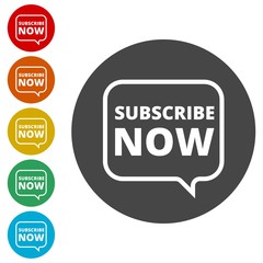 Subscribe Now sign, Subscribe Now button 