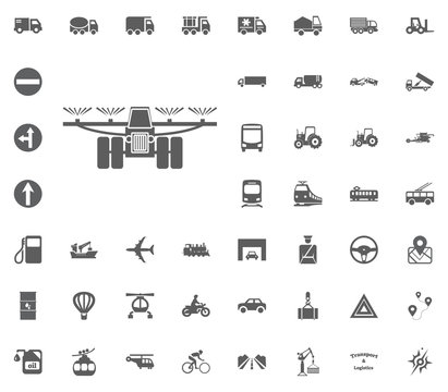 Combine icon. Transport and Logistics set icons. Transportation set icons