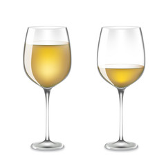 Transparency wine glass.