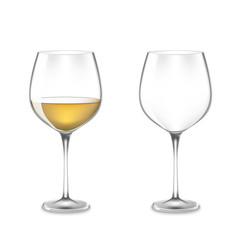 Transparency wine glass.