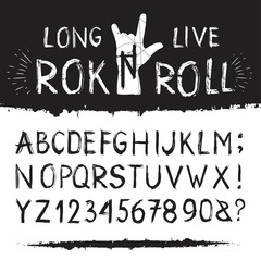 Rocknroll alphabet font