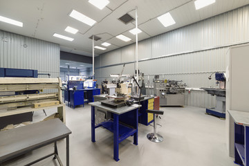 A small machine assembly shop.