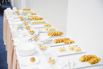 Coffee break prepare for serve guests attending seminar during break time in meeting room