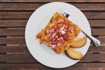 Piece of apple cake
